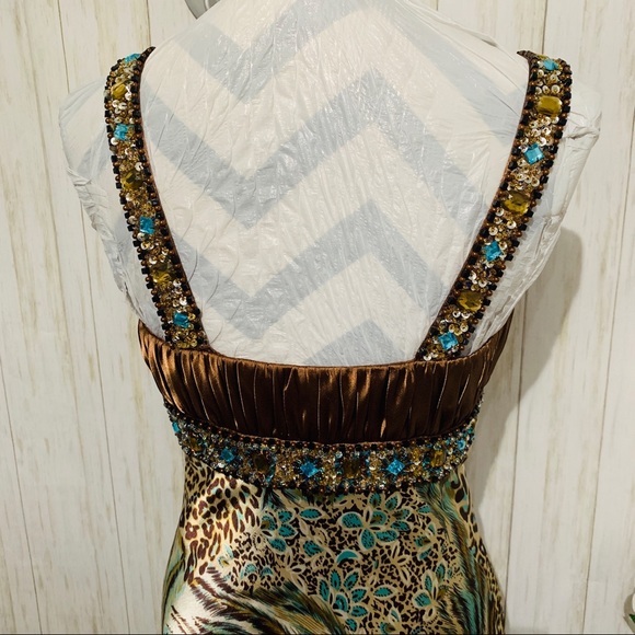 Dave & Johnny Animal Print Heavily Beaded Size 8 - Picture 4 of 8